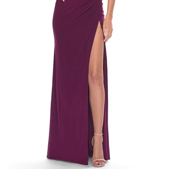 La Femme 31078SC Evening Dress White in Size 2 - Picture 2 of 8